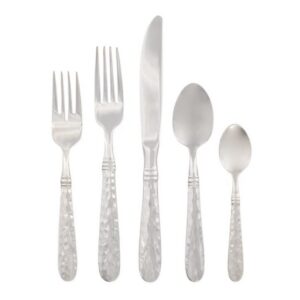 MARTELLATO STAINLESS FIVE PIECE PLACE SETTING