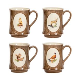 Juliska Forest Walk Animal Mug - Set Of 4