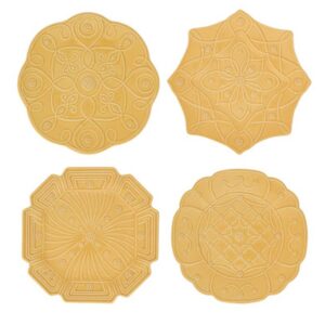 Juliska Jardins Du Monde Dessert/Salad Plate Assorted Set Of 4 - Daffodil