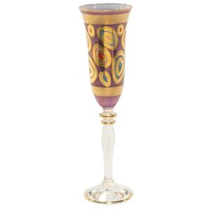 Vietri Regalia Champagne Glass - Purple