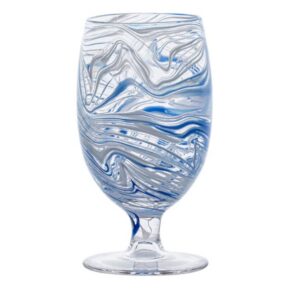 Juliska Puro Marbled Goblet - Blue