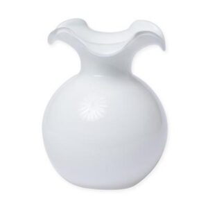 HIBISCUS GLASS WHITE BUD VASE