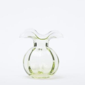 HIBISCUS GLASS GREEN BUD VASE