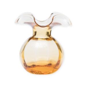 HIBISCUS GLASS AMBER BUD VASE