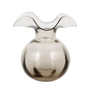 HIBISCUS GLASS DARK GRAY BUD VASE