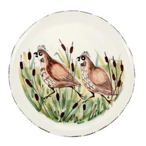 WILDLIFE QUAIL ROUND PLATTER