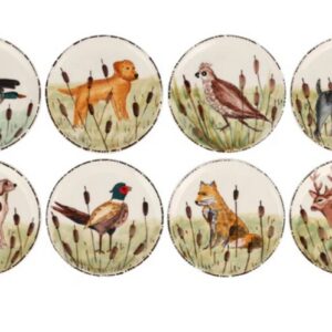 Vietri Wildlife Assorted Canape Plates - Set Of 8