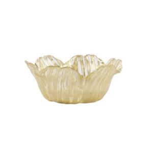 VIETRI RUFFOLO GLASS GOLD FLOWER SMALL BOWL