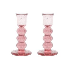 PROVENCE 5" CANDLESTICK/SET2 BLUSH