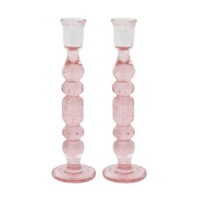 Juliska Provence 9" Candlestick Set Of 2 - Blush