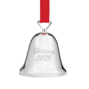 Reed And Barton 2025 Silverplate Christmas Bell Ornament