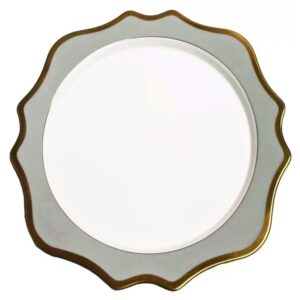 ANNA'S PALLETTE GREY AND GOLD CHARGER