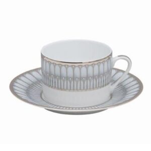ARCADES GREY/PLATINUM TEA SAUCER
