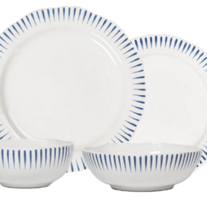 Juliska Sitio Stripe 4pc Place Setting - Delft Blue