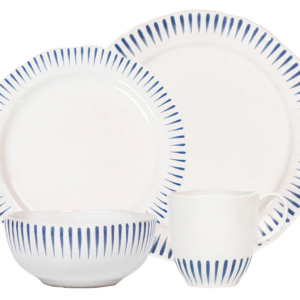 Juliska Sitio Stripe 4pc Place Setting - Delft Blue