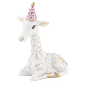 Herend Party Giraffe Figurine - Pink