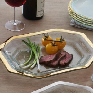 ROMAN ANTIQUE GOLD STEAK PLATTER
