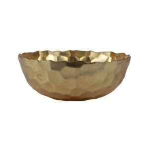 DISC-RUFOLO GLASS GOLD HONECOMB LARGE BOWL