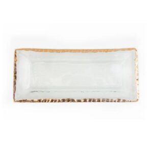 ANNIEGLASS EDGEY 13" APPETIZER TRAY