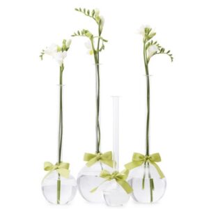 TWO'S COMPANY INC GLASS BUBBLE VASE EACH