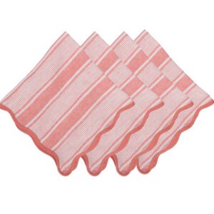 Juliska Cabana Stripe Napkin Set Of 4 - Coral