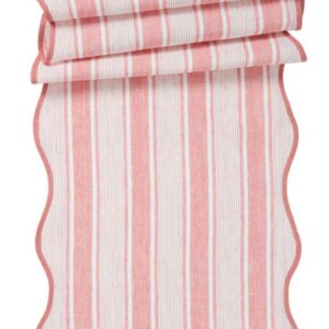 Juliska Cabana Stripe 18" X 90" Table Runner - Coral