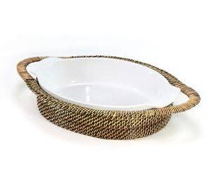 CALAISIO INC. OVAL BAKER LG W HANDLES AND STONEWARE