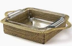 SQUARE BASKET AND ANCHOR BAKING  DISH