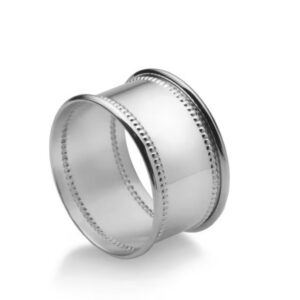 EMPIRE NAPKIN RING BEADED STERLING