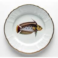 ANTIQUE FISH 9.75" ACCENT PLATE SPOTTED