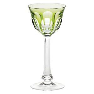 LADY HAMILTON OVERLAY(CASED) COLORED HOCK WINE RESEDA - PLAIN