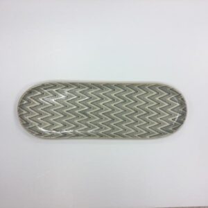CHEVRON CHARCOAL GRAND CANAPE PLATE