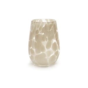 SABAN GLASS FRISTY WINE CREME BROWN