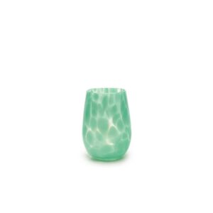 SABAN GLASS FRISTY STEMLESS WINE JADE GREEN
