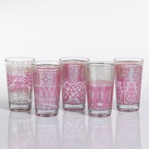 CASABLANCA ART GLASS PINK ASSORTED TEALIGHT HOLDER