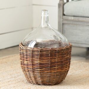 PARK HILL COLLECTIONS WILLOW COVERED CELLAR BOTTLE