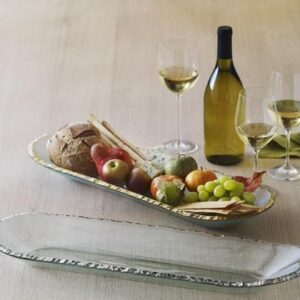 ANNIEGLASS EDGEY PLATINUM BAGUETTE TRAY