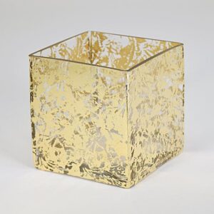 CHILDS STUDIO LLC. CUBE VASE GOLD WABI SABI