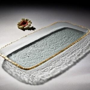 ANNIEGLASS EDGEY GOLD PARTY TRAY