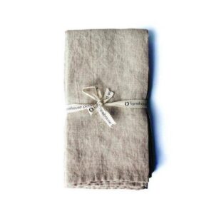 DISC-LINEN NATURAL NAPKIN SET/4