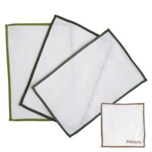 COLOR EDGE MONOGRAMMED PEBBLE RECT COCKTAIL NAPKIN