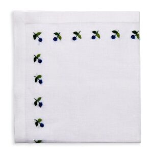 DEBORAH RHODES FRENCH CBLUE MUM EMBRODERY NAPKIN