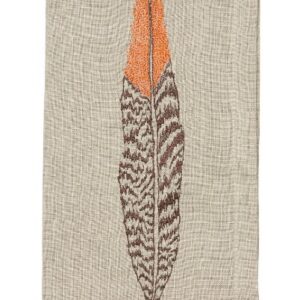 CORAL & TUSK PHEASANT FEATHER DINNER NAPKIN