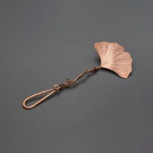 BEN AND LAEL COPPER GINKO  HORS D'OEUVRES SERVER VINE HANDLE