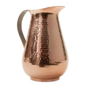 SERTODO COPPER BISOTUN WATER PITCHER HAMMERED COPPER AND STAINLES