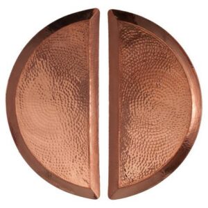 SERTODO COPPER HALF MOON TRAY SET/2