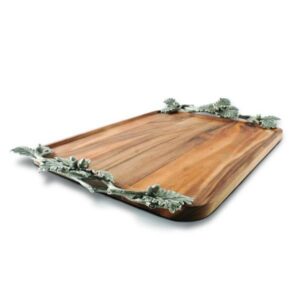 ACORN OAK LEAF LG WOOD TRAY