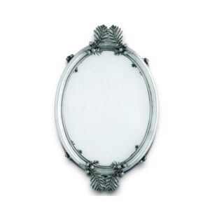 ACORN OAK LEAF OVAL GLASS TRAY