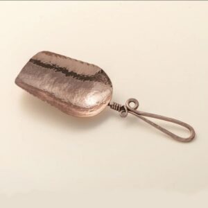 BEN AND LAEL COPPER ICE SCOOP LARGE WITH VINE HANDLE