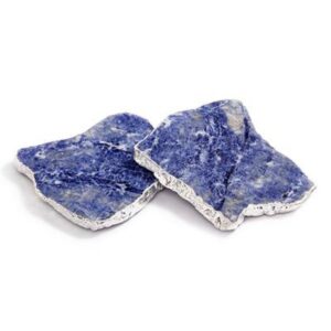 RABLAB KAVITA INDIGO & SILVER COASTER SET/2